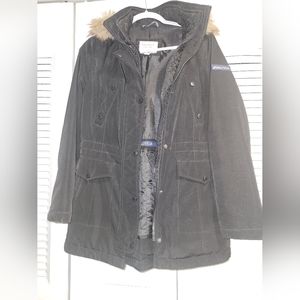 Women’s Nautica coat with faux fur trimmed hood size S